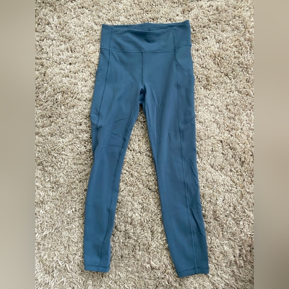 Lululemon athletica Invigorate 25" Iron Blue High Rise Tights Athletic Leggings